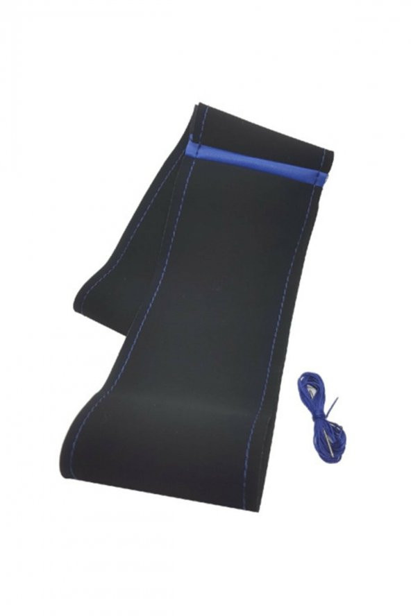 Alkantara Mavi Yüzüklü Direksiyon Kılıfı 37-39CM ürün görseli 1