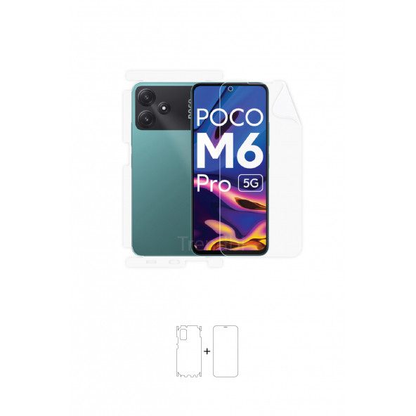 POCO M6 PRO FULL BODY ÖN, ARKA VE YAN TAM KAPLAMA KORUYUCU POLİÜRETAN FİLM ürün görseli 1