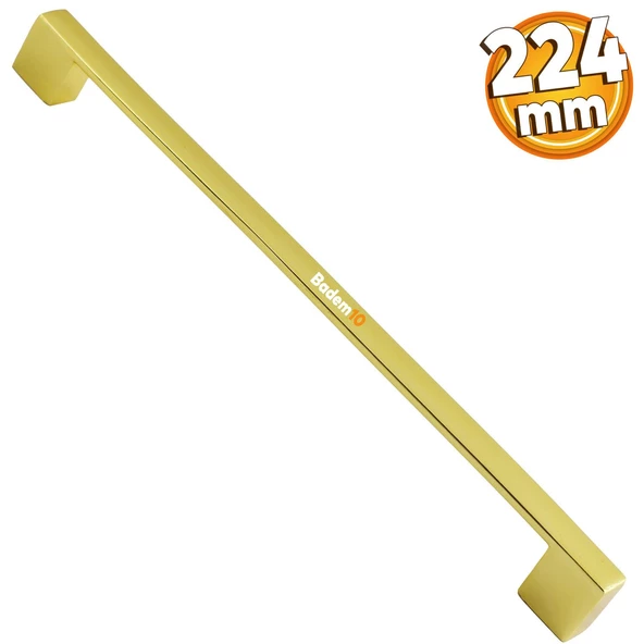Gölcük (224 MM - 22.4 CM) Gold Altın Mobilya Mutfak Çekmece Dolap Dolabı Metal Kulpu Kulbu Kulpları ürün görseli 1