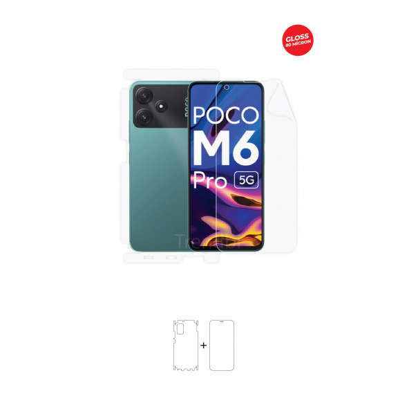 POCO M6 PRO FULL BODY ÖN, ARKA VE YAN 360 DERECE KORUYUCU TPU FİLM ürün görseli 1