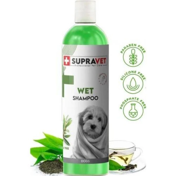 Supravet Dış Parazit Karşıtı, Tüy Dökülme Engelleyici Çay Ağacı Özlü Köpek Şampuanı 200ml ürün görseli 1