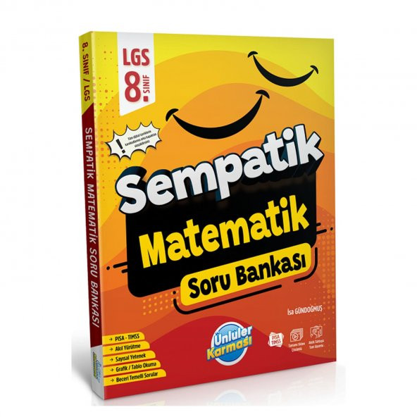 Ünlüler 8. Sınıf LGS Matematik Sempatik Soru Bankası Ünlüler Yayınları ürün görseli 1