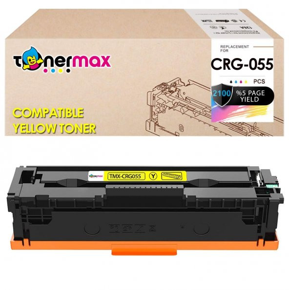 Canon CRG-055 Muadil Toner Sarı - Çipli / LBP-662Cdw / LBP-664Cx / MF-741Cdw / MF-742Cdw / MF-743Cdw / MF-744Cd / MF-745Cdw / MF-746Cx ürün görseli 1