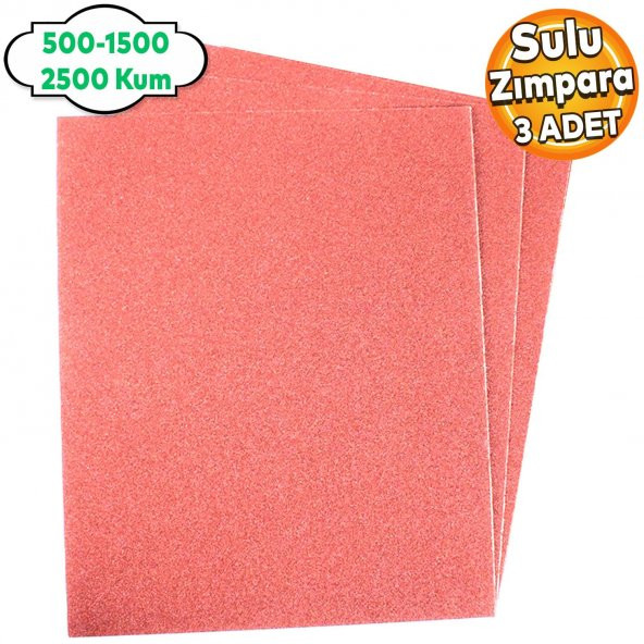 Far Temizleme Parlatma Su Zımpara Seti A4 Boyutunda 500-1500-2500 Kum (3 Adet) ürün görseli 1