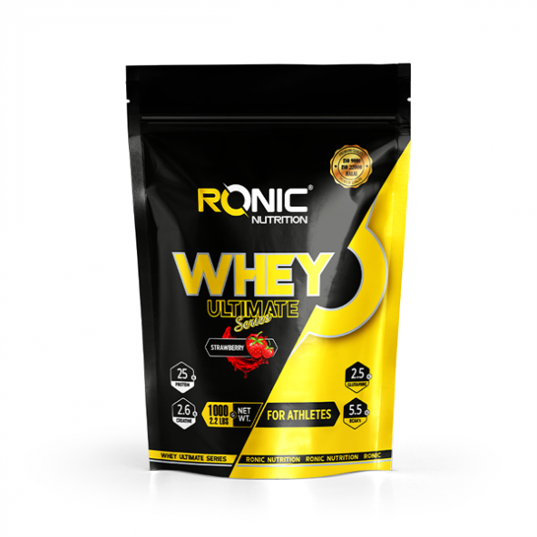Whey Ultimate 1000 G Kas Yapılanmasına Yardımcı Protein Tozu (Çilek Aromalı) ürün görseli 1