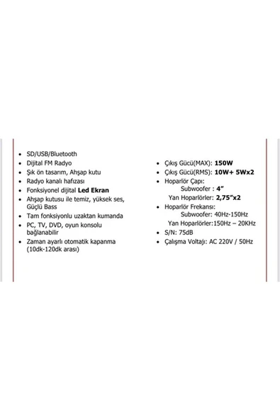 R-2020 2+1 Ev Sınema Sıstemı LEADER - Resim 3