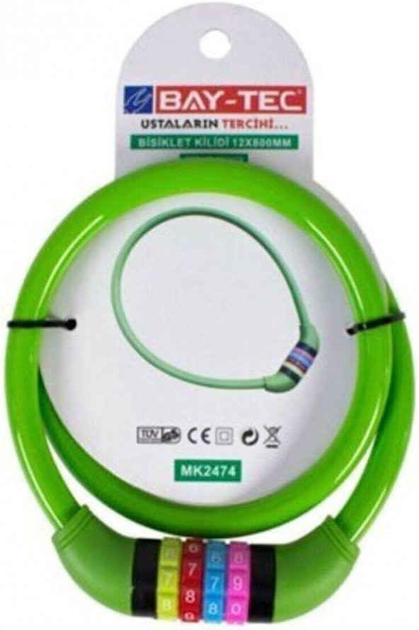 Bay-tec Bisiklet Kilidi Şifreli mk2474 ürün görseli 1