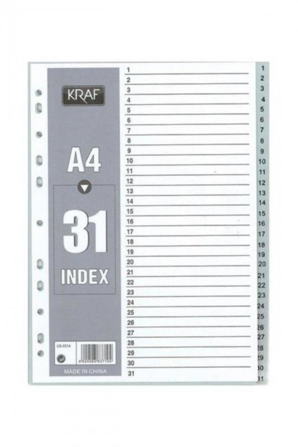 Ayraç A4 1-31 Rakam ürün görseli 1