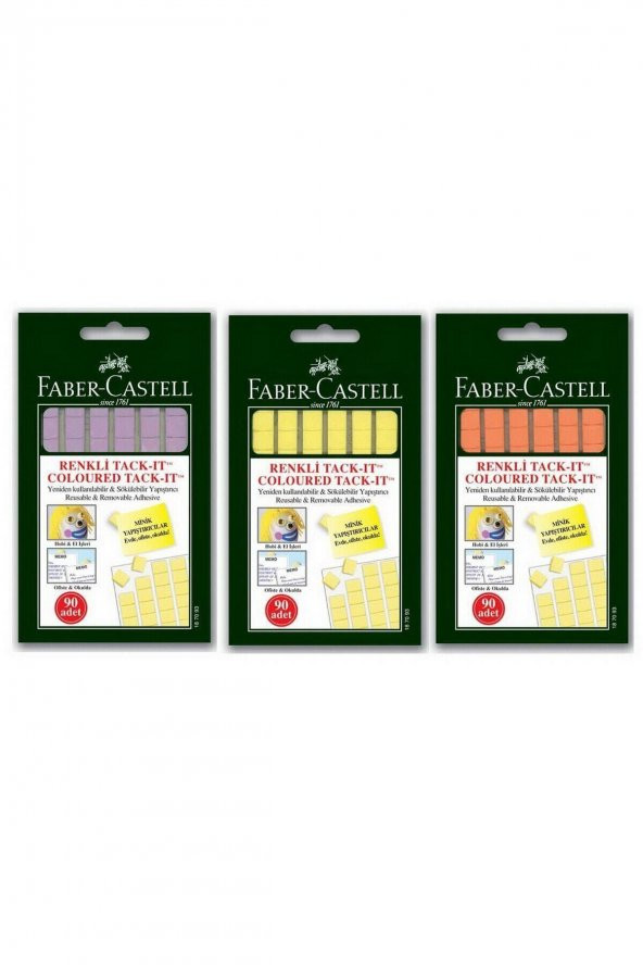 Tack-it Hamur Yapıştırıcı Karışık Renk 50 gr 90 Adet ürün görseli 1