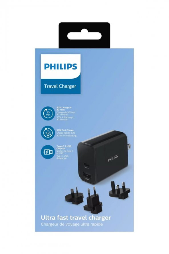 Philips DLP2621T USB-A & USB-C Seyahat Adaptörü - Resim 2