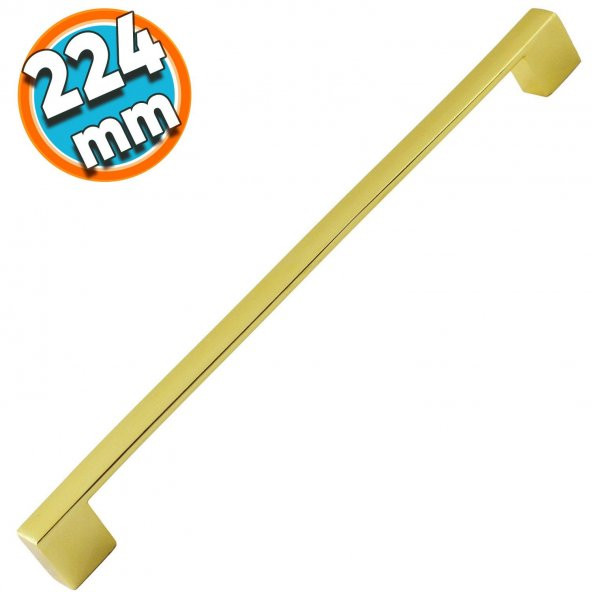 Mobilya Banyo Mutfak Dolabı Çekmece Dolap Kapak Kulpu Kulbu Altın Gold 224 mm Metal Kulp ürün görseli 1