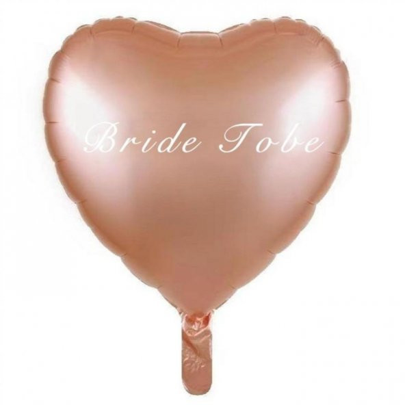 Bride Baskılı Kalp Folyo Balon Rose Gold 18 inç ürün görseli 1