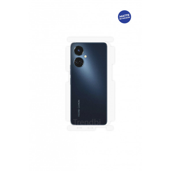 TECNO CAMON 19 MAT ARKA VE YAN KORUYUCU TPU  FİLM ürün görseli 1