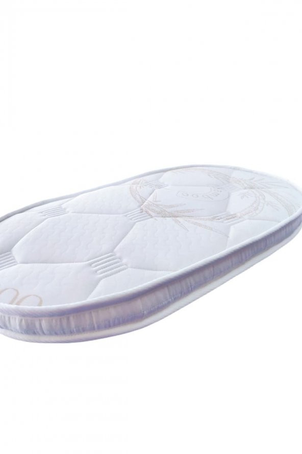 anne yanı bambu oval beşik yatagı  65x110x10 ürün görseli 1
