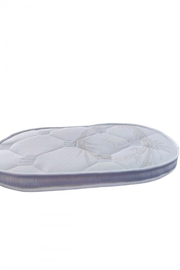 anne yanı bambu oval beşik yatagı  65x110x8 ürün görseli 1