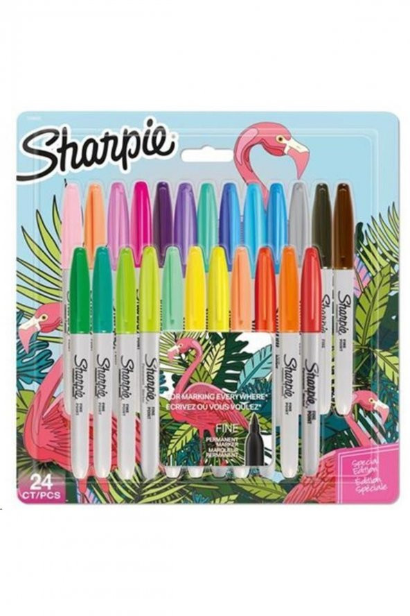 Permanent Marker Set Fine 24lü Flamingo ürün görseli 1