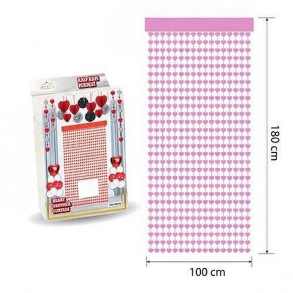 Metalize Kalpli Pembe Arka Fon Süs ürün görseli 1