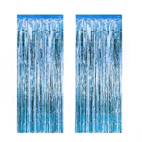 Metalize Mavi Arka Fon Süs 100-230 cm ürün görseli 1