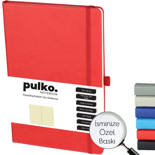 PULKO Notebook Not Defteri, (16X24CM), Termo Deri, 224 Sayfa, Çizgili, 041, ürün görseli 1