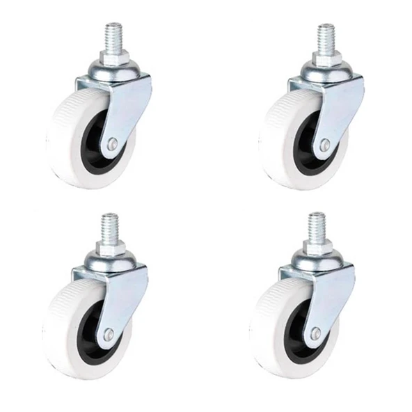 4 Adet Hts Döner 3/8 Vidalı Mobilya Tekeri Çap : 52 mm Kod : 322 ürün görseli 1