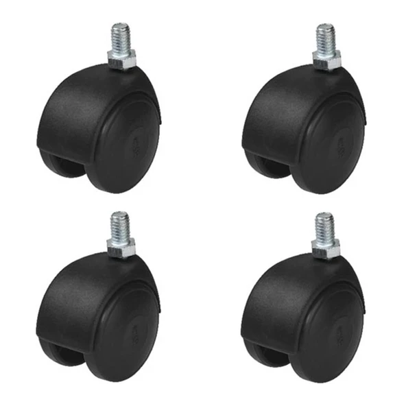 4 Adet Hts Eko 3/8 Vidalı Döner Mobilya Tekeri Çap : 49 mm Kod : 402 ürün görseli 1