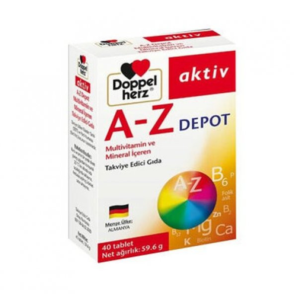 DoppelHerz A-Z Depot 40 Tablet ürün görseli 1