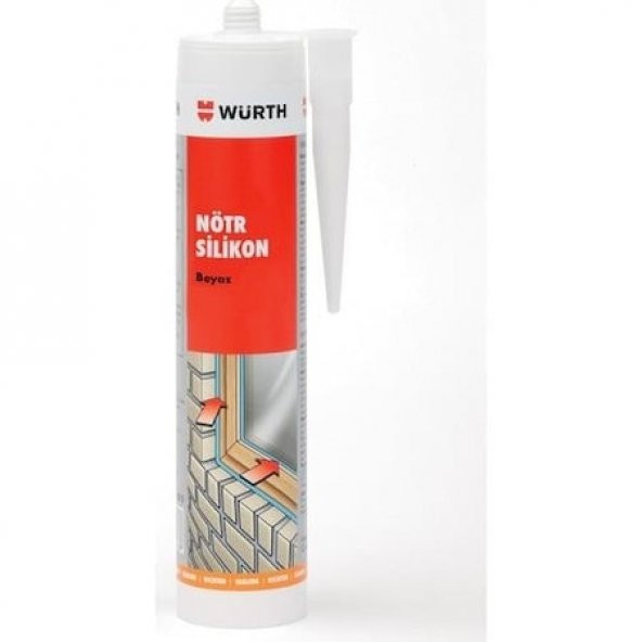 Würth Nötr Silikon Beyaz 310ml 202824 ürün görseli 1