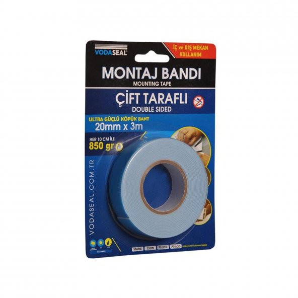Vodaseal Çift Taraflı Montaj Bant 20x3mt ürün görseli 1