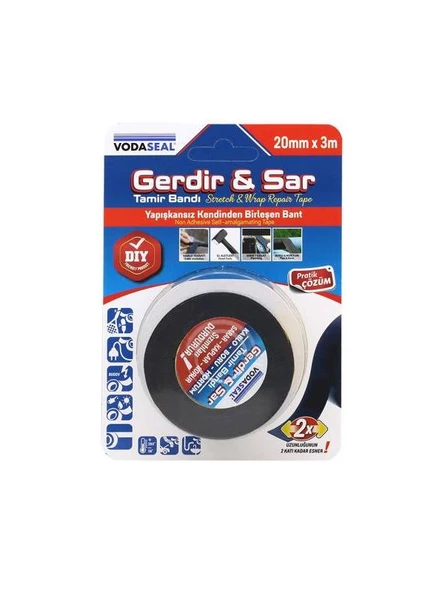 Vodaseal Gerdir&Sar Silikon Tamir Bandı 25mmx2m ürün görseli 1