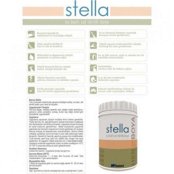 Bianca Stella Verde 0.50 Lt - Resim 4