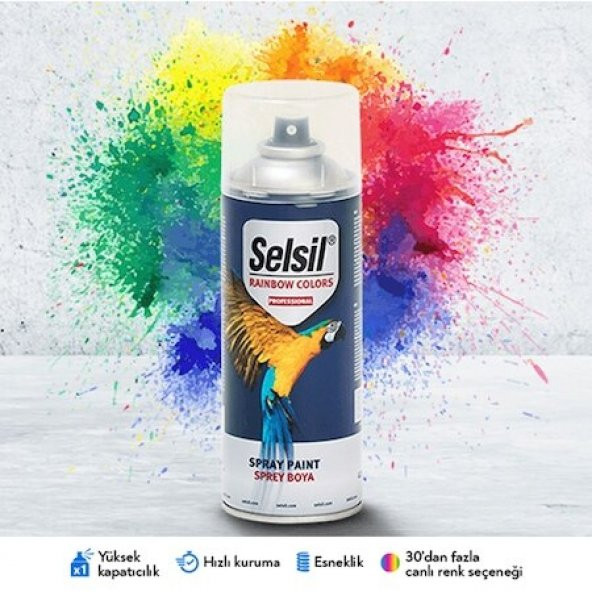 Selsil Rainbow 400ml Trafik Sarı - Resim 2