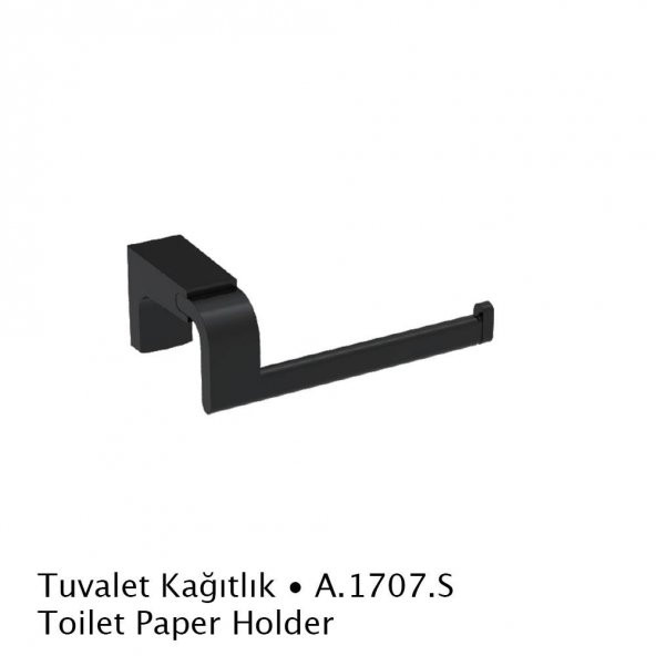 Duxxa Deppot F1 Mat Siyah Kağıtlık A.1707.S ürün görseli 1