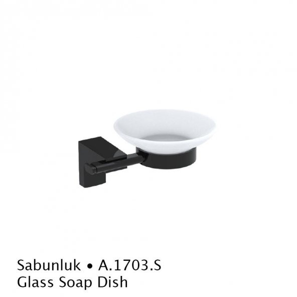 Duxxa Deppot F1 Mat Siyah Sabunluk A.1703.S ürün görseli 1