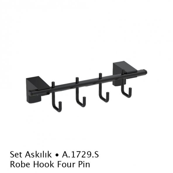 Duxxa Deppot F1 Mat Siyah Set Askılık A.1729.S ürün görseli 1