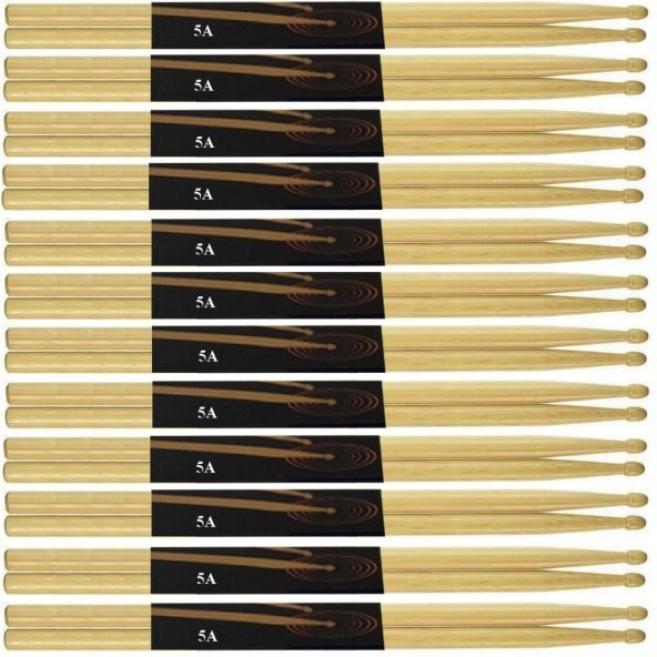 Chroma Baget - Davul - 12 Adet  Bateri Bageti Drumsticks ( Çift ) 5A ürün görseli 1