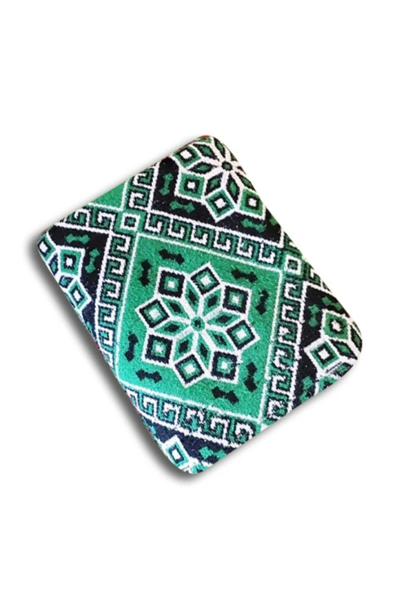 Algelsineve Makine dokuması Yeşil Çiçekli desenli 3 Mekik Kalın Kilim ürün görseli 1