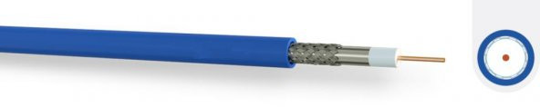 Coaxial Kablo - RG-174 - 50 Ohm - Mavi ürün görseli 1