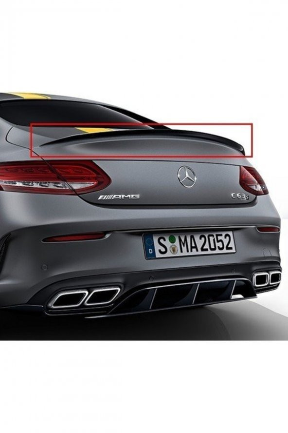Mercedes W205 Coupe Bagaj Üstü Spoiler Siyah Boyalı ürün görseli 1