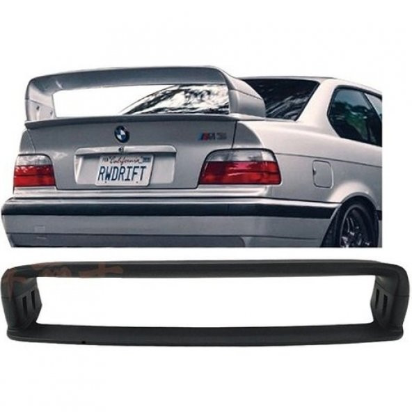 Bmw E36 Bagaj Üstü Spoiler Yüksek Piano black ürün görseli 1