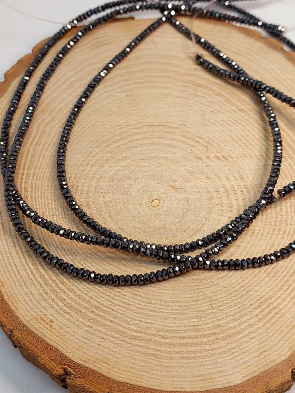 Hematit Taşı Rondela Faset Kesim Dizi 31,5mm (41230) ürün görseli 1