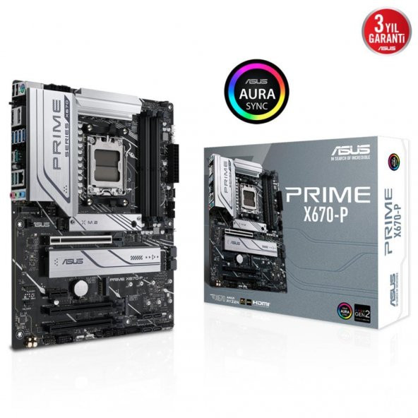 Asus Prime X670-P AMD X670 6400 MHz (OC) DDR5 Soket AM5 ATX Anakart ürün görseli 1
