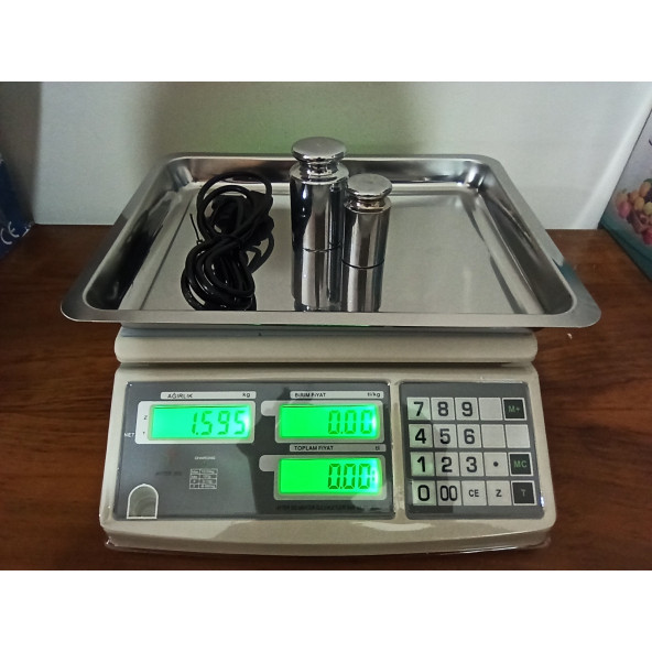 AYTER 30 KG 2026-BAKANLIK ONAYLI MÜHÜRLÜ YENİ TARİHLİ ELEKTRONİK TERAZİ-PAZAR MARKET TARTI ürün görseli 1