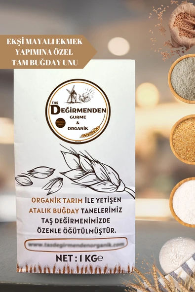 Ekşi Mayalı Ekmek Yapımına Özel Tam Buğday Unu - 1 Kilo ürün görseli 1