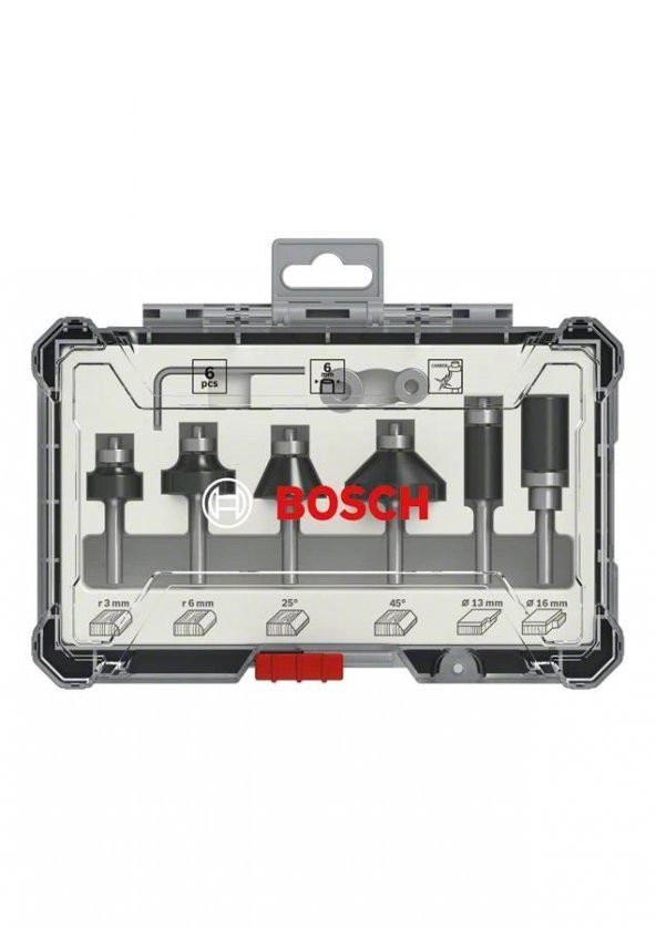 Bosch Freze Seti 6 Parça Karışık 6 mm - Resim 2