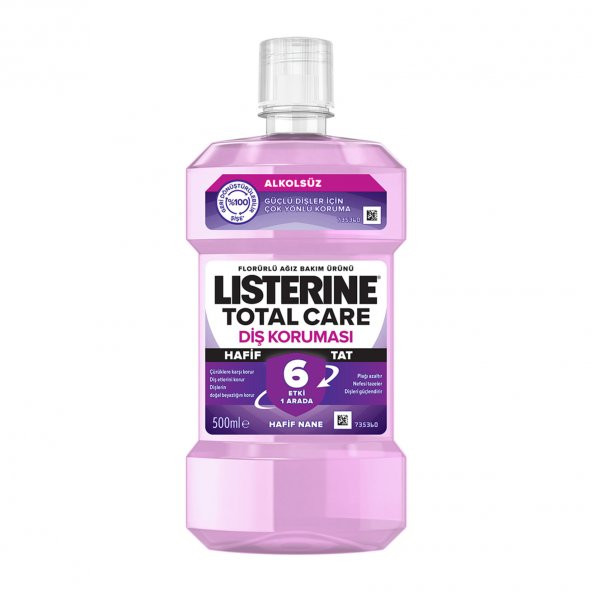Listerine Diş Koruması Hafif Tat Alkolsüz Ağız Bakım Suyu 500x2 1000 Ml ürün görseli 1