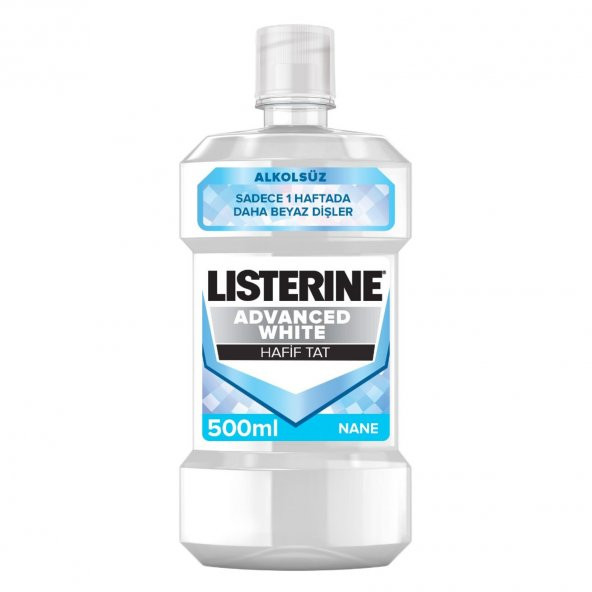 Listerine Advanced Whıte Hafif Tat Alkolsüz Ağız Bakım Suyu 500 Ml ürün görseli 1