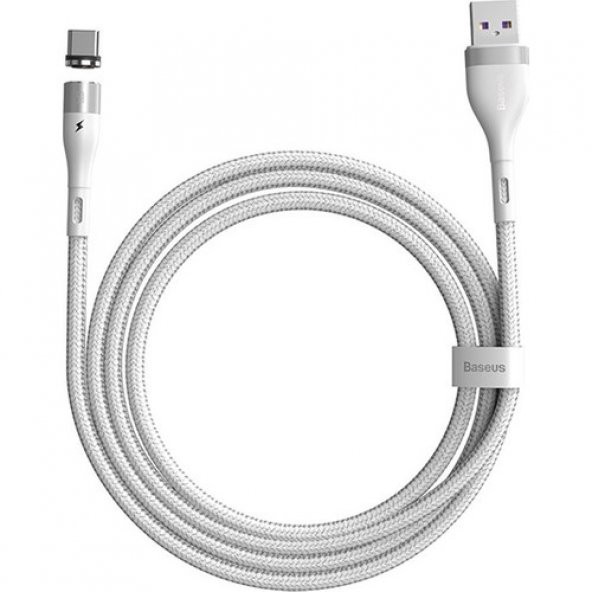 Baseus Zinc Safe Manyetik USB Kablo Şarj USB Type C Başlık 3.0A 1 mt CATXC-M02 ürün görseli 1