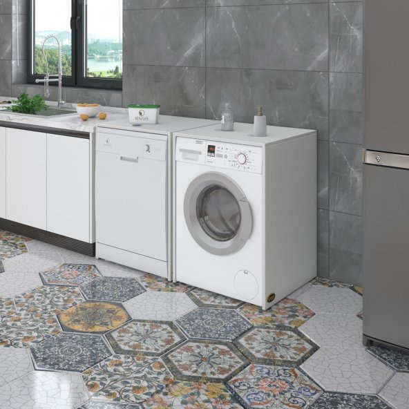 Kenzlife çamaşır&kurutma&bulaşık makinesi dolabı naumkare byz 90*140*60 kapaksız arkalıksız ürün görseli 1