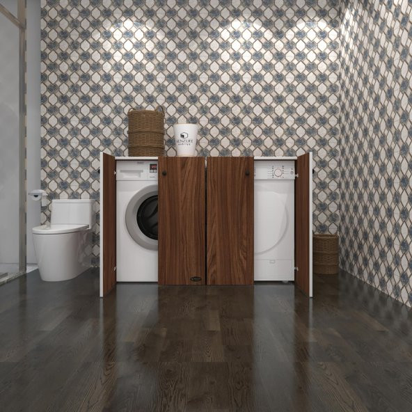 Kenzlife çamaşır&kurutma&bulaşık makinesi dolabı tatyanakare cvz 90*140*60 kapaklı arkalıksız ürün görseli 1