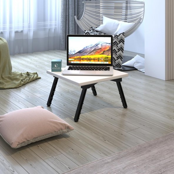 Kenzlife laptop dizüstü bilgisayar sehpası tankutay byz 20*39*39 yemek sofra siyah ayak ürün görseli 1